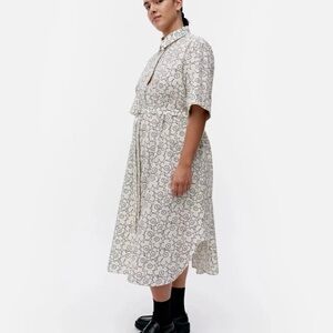 NWT Women’s Marimekko Popliini Piirto Unikko Dress size 44 EU/14 US